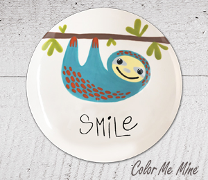 Logan Sloth Smile Plate