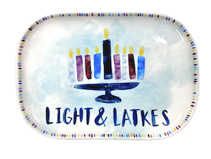 Logan Hanukkah Light & Latkes Platter