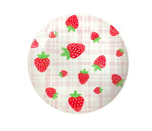 Logan Strawberry Plaid Plate