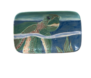 Logan Swimming Turtle Plate