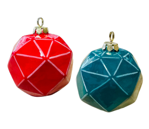 Logan Jewel Toned Faceted Ornament