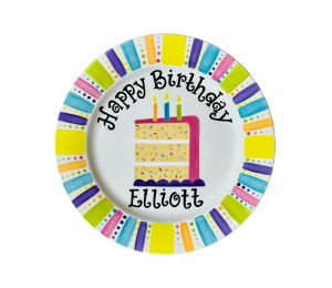 Logan Birthday Cake Plate