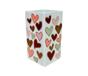 Logan Quilted Heart Vase